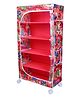Little One's   5 Shelves Baby Foldable Wardrobe   Jungle Red