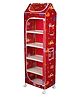 Little One's   6 Plastic Shelves Foldable Baby Storage Box Unbreakable Material (Plastic Structure)  Aquatic Red