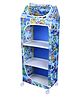 Little One's  4 Plastic Shelves Baby Foldable Wardrobe - Blue