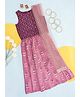 YU by Pantaloons Moroccan Design Motif Foil Printed Choli With Floral Design Lehenga & Dupatta Set  - Dusty Pink