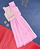 YU by Pantaloons Sleeveless Floral Foil Printed Lehenga Choli Dupatta Set - Fuchsia Pink