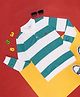 YU by Pantaloons Full Sleeves Rugby Striped Polo Tee - Green