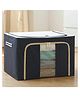 Luvlittle Clothes Storage Organizer Bins Containers, Storage Bins oxford Cloth Steel Frame Box with Foldable Clear Window & Reinforced Handles- Color And Print May Vary