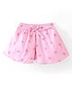 Babyhug 100% Rayon Woven Shorts With Lining Strawberry Print - Pink