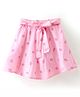 Babyhug 100% Rayon Woven Skorts With Lining Strawberry Print - Pink