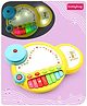 Babyhug Premium 2 in 1 Jazz Drum Piano for Kids- Yellow| Fun Musical Toy with Light for Kids| Sound Toy with 8 Multicolored Piano Keys| Pre-school Musical Instrument Learning for 12 Months+ Kids| BIS Certified