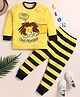 Little Marine Full Sleeves Lion Printed Night Suit - Yellow