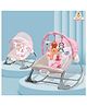 INFANTSO Baby Rocker Portable with Free Mosquito Net &  with Calming Vibrations & Musical Toy - Pink