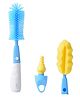 U-Grow Silicone (Scratch Free) Bottle Cleaning Brush Blue Set of 3