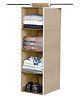 Fun Homes Kuber Industries 4 Shelf Closet Hanging Organizer - Beige