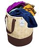 Fun Homes Laundry Bag Metalic Print - Brown