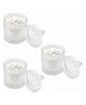 Coco Crush Rose Aromatherapy Crystal Jar Candle  100% Pure Soy Wax  Pack of 3 - 85g each (255g)
