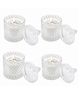 Coco Crush Lavender Aromatherapy Crystal Jar Candle -100% Pure Soy Wax - Pack of 4 - 85g each (340g)