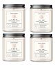 Coco Crush Rose Aroma Jar Candle -100% Pure Soy Wax, 25Hr+ Burn Time Candle - Pack of 4 - 85g each (340g)
