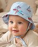 Babyoye 100% Cotton  with Eco Jiva Finish   Ocean Print Cap- Blue