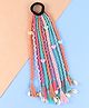 Asthetika Sea Shell Beads Braided Hair Tie - Pink Green & Orange