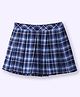 Beebay Cotton Plaid Checked Knee Length Skirt - Blue