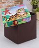 Babyhug Foldable Storage Box with Lid Jungle Theme - Brown