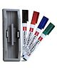 Cello Whitemate Assorted Markers with Duster - Pack of 5