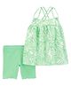 Carter's Sleeveless Top & Capri Set with Leaves Print - Green