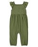 Carter's Sleeveless Solid Colour Jumpsuit - Olive Green