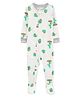 Carter's Full Sleeves Sleepsuit With Cowboy Cacti Print - Ivory