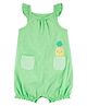 Carter's Sleeveless Rompers with Pineapple Patch - Green