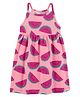 Carter's Sleeveless Frock With Watermelon Print -Pink