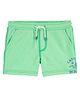 Carter's Knit Text Printed Shorts - Green