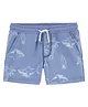 Carter's Knit Sharks Printed Shorts - Blue