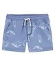 Carter's Knit Sharks Printed Shorts - Blue