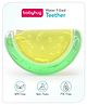 Babyhug Watermelon Shaped Water Filled Teether- Yellow and Blue | BPA Free Teething Toy | Water Filling | Soothing Gums | 100% Food Grade | Easy to Clean | Easy to Grasp