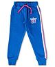 JusCubs Placement Text Printed & Side Tape Embellished  Joggers - Royal Blue