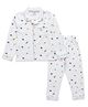 JusCubs Full Sleeves Animals  Printed Nightwear - White