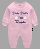 The Peppy Tend  Full Sleeves Dada Dadis Little Rasgulla Text Printed Romper - Pink