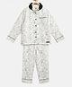 Cherry Crumble By Nitt Hyman Full Sleeves Seamless Mountain Sunshine Dalmatian Plush Night Suit - White