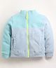 Cherry Crumble By Nitt Hyman Full Sleeves Color Blocked Zipper Close In Sweatshirt - Mint Blue
