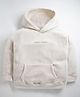 Cherry Crumble By Nitt Hyman Full Sleeves Solid Classy Caramel Hooded Sweatshirt - Cream