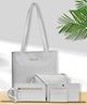 Bagsy Malone Women's Vegan Leather Stylish Tote Bag Pack of 5 | Ladies Purse Handbag