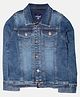 Kiddopanti Full Sleeves Solid  Denim Jacket - Dark Blue