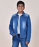 Kiddopanti Full Sleeves Mid Wash   Denim Jacket - Blue