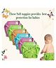 Chirsh Baby Cloth Single Layer Nappies Washable Reusable Diapers Pack Of 10 (0-4 Months) - Multicolor