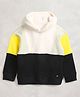 Cherry Crumble By Nitt Hyman Full Sleeves Color Blocked Tracker Hoodie - Yellow Black & White
