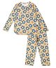 Earth Conscious  Full Sleeves Floral Printed Night Suit - Peach