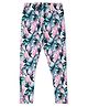 Earth Conscious   Cotton Rayon Leaves Printed Jeggings - Green & Pink