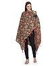 Mum's Caress Premium Cotton Feeding Stole/Cover with floral print - Dark Green