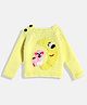 Mayra Knits Full Sleeves Teddy Detailed Woollen Hand Knitted Sweater - Yellow