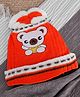 Baby Moo Koala Detailed Breathable Knitted Woollen Beanie Cap - Orange