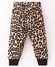 CrayonFlakes Leopard Printed  Polar Fleece Joggers - Brown