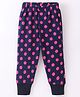 CrayonFlakes Polka Printed Polar Fleece Joggers - Navy Blue